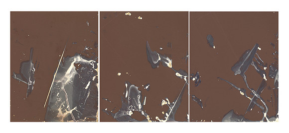 "Finitogram (Triptych), 2024" by Ellen Carey