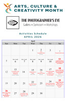 Arts Culture and Creativity Month Calendar of activities schedule copy