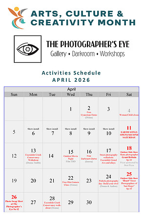 Arts Culture and Creativity Month Calendar of activities schedule copy