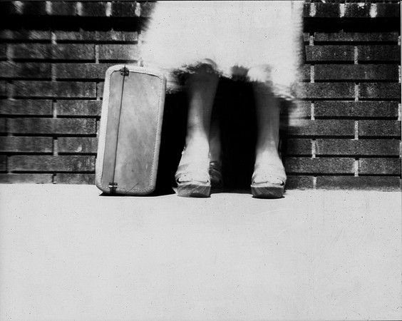 Andrea Matthies, Pinhole Self Portrait #1 The Long Road