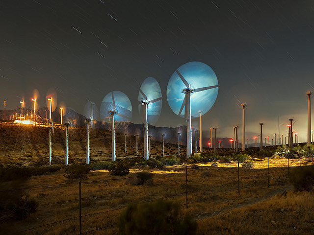 Windmills, Desert Hot Springs, CA, USA, 2019