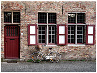 Bike on the Streets of Brugge, Belgium