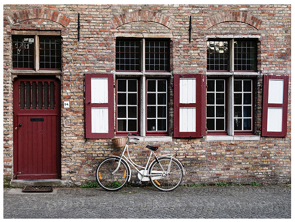 Bike on the Streets of Brugge, Belgium