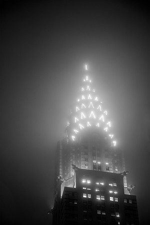 "Chrysler Building in Fog from Lexington Ave"