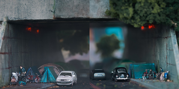 "Homeless" Diptych by Todd Bradley